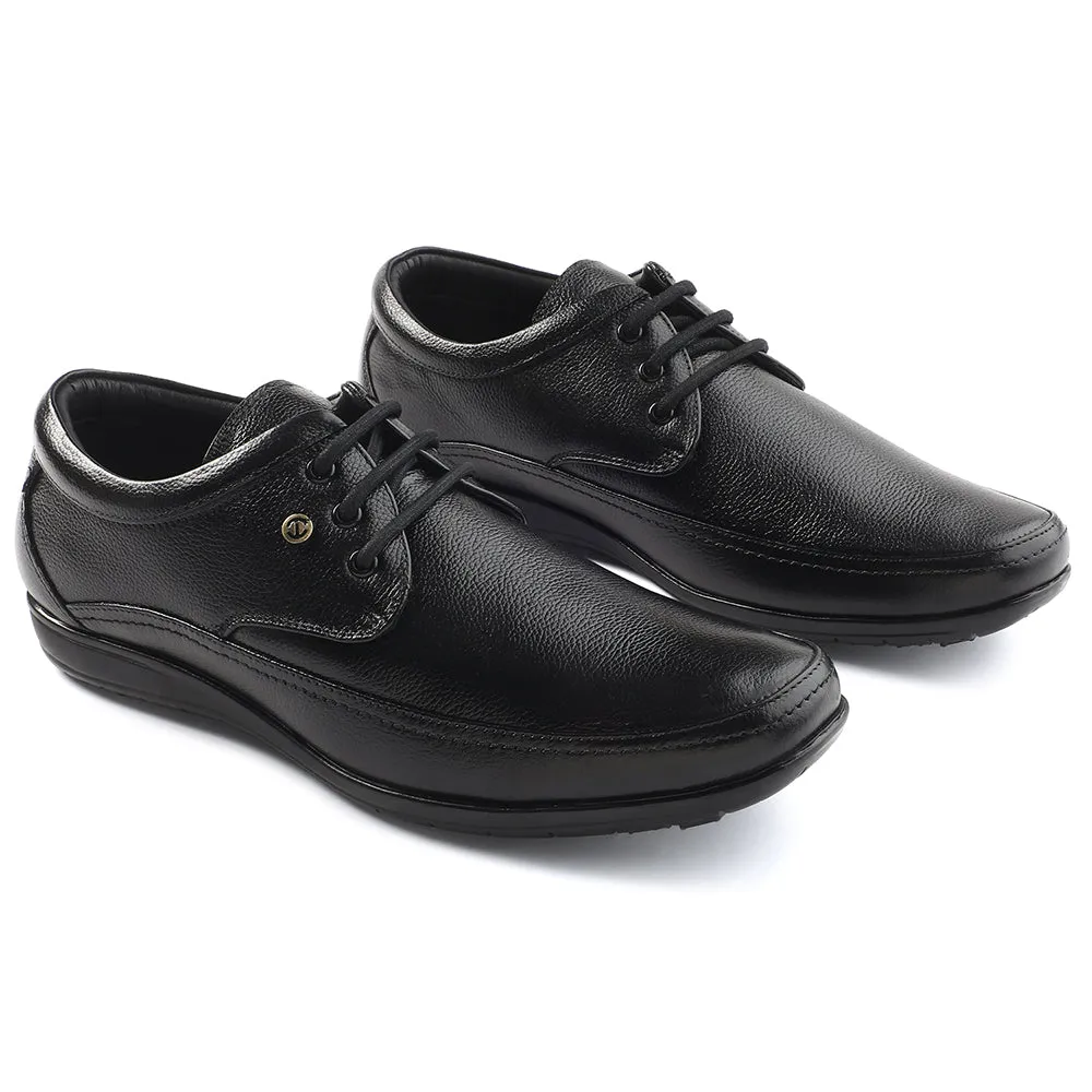 Gloss Cover Healers Black Formal Lacing Derby Shoes For Men HA1-12 By Liberty