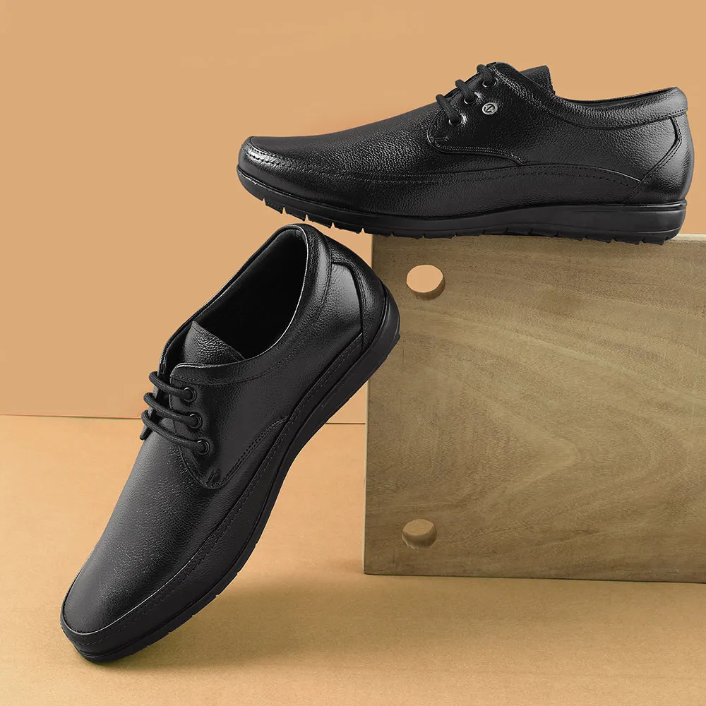 Style Edge Best Man Outfit Healers Black Formal Lacing Derby Shoes For Men HA1-12 By Liberty
