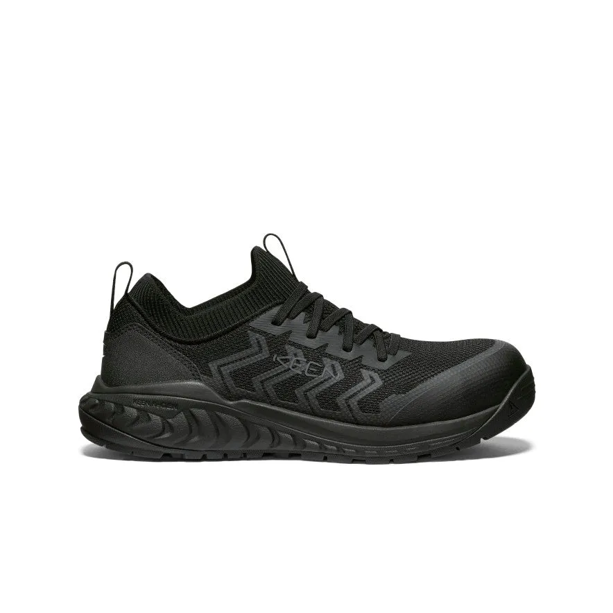 Men's Arvada Shift Work Sneaker (Carbon Toe)  |  Black/Black Comfort Fit Design Comfy Shoes