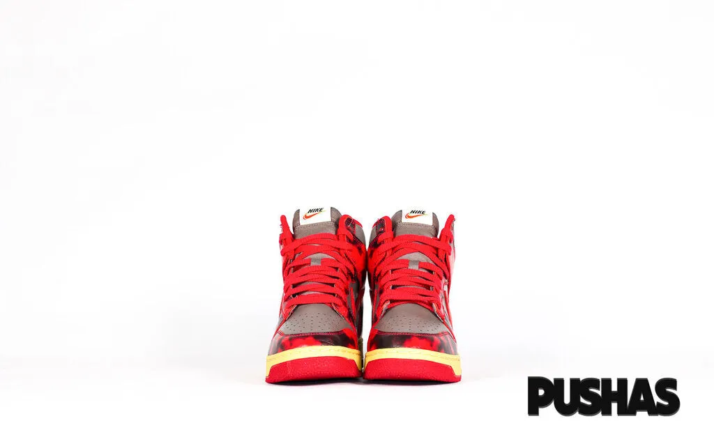 Dunk High 1985 'Red Acid Wash' Yoga Base Stride Bold