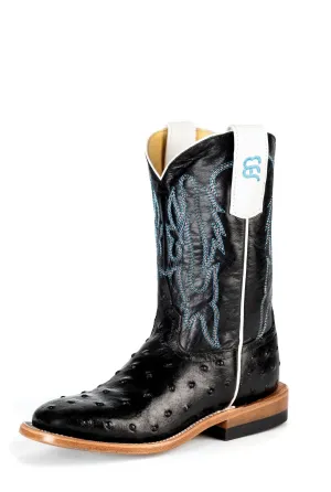 Anderson Bean Black Ostrich Print Children's Boot Playground - ready kids' shoes Synthetic kids' shoes