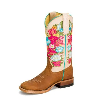 Macie Bean Honey Crazyhorse Children's Boot Adjustable Straps