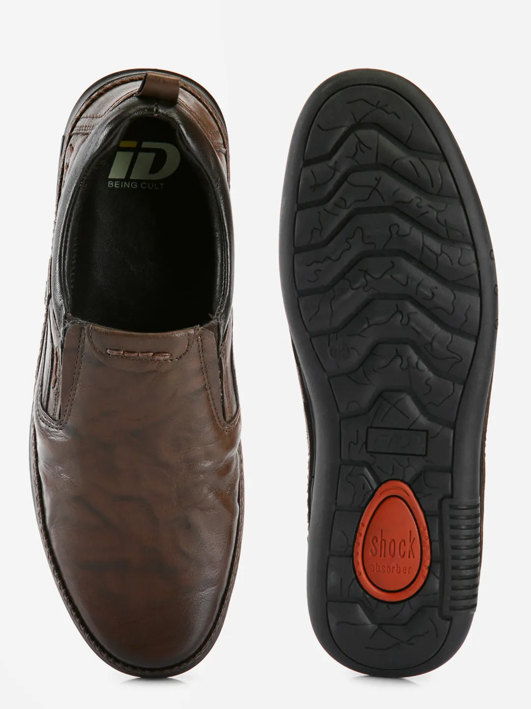 Core Support Kind Step Men's Brown Dual Tone Comfort Slip On (ID1113)
