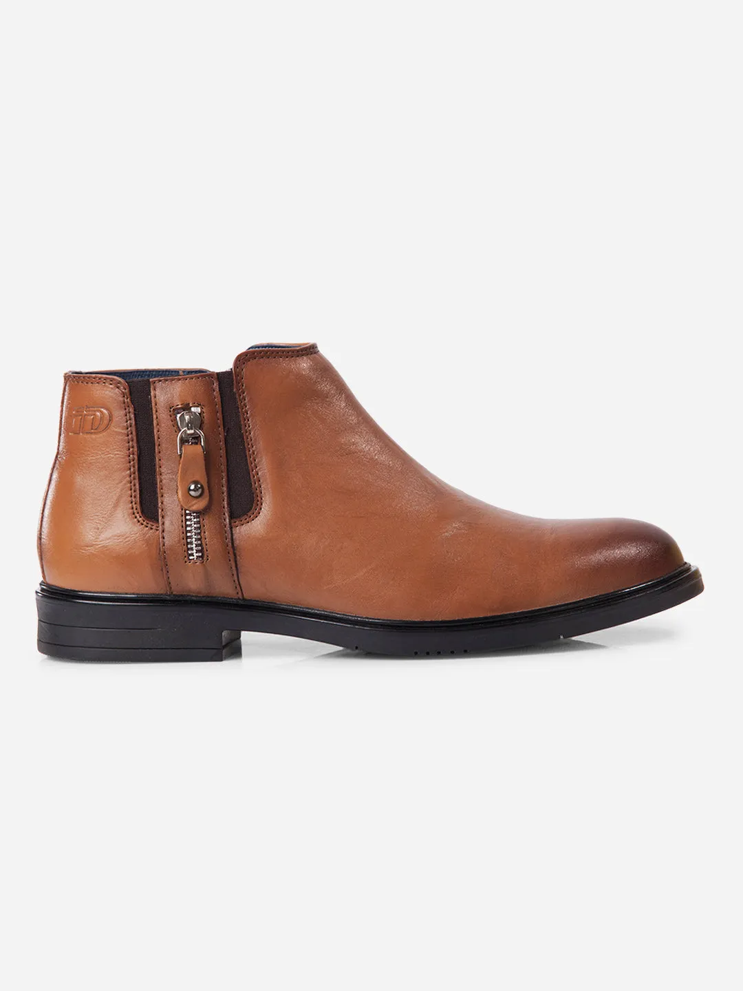 Dance Mode Memory Foam Standing All Men's Tan Round Toe Casual Slip On Boots (ID2273)