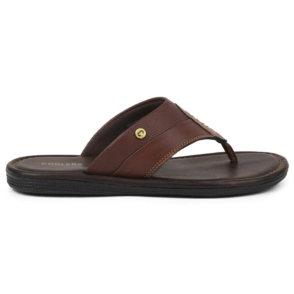 Anti Bacterial Coolers Tan Casual Slipper For Mens AOL-13 By Liberty
