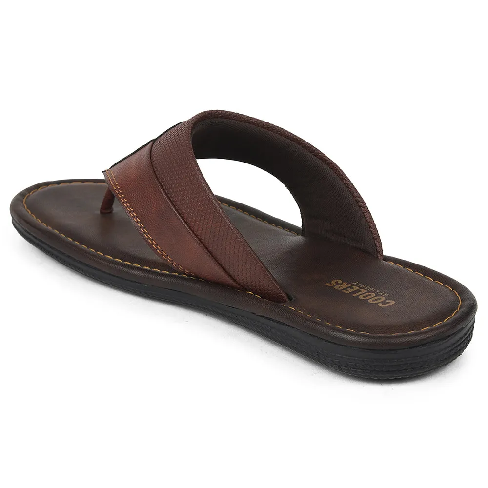 Quick Wipe Strong Walk Coolers Tan Casual Slipper For Mens AOL-13 By Liberty