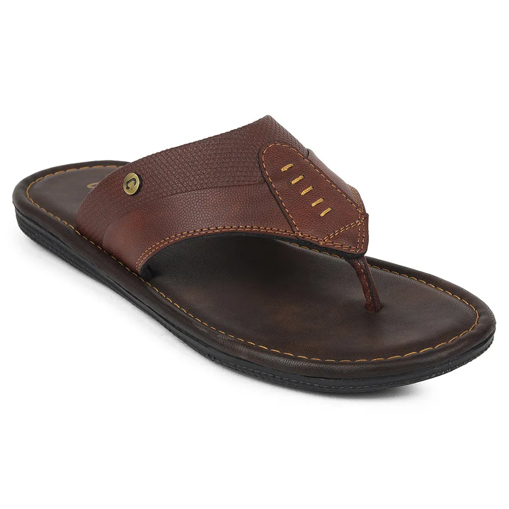 Center Fit Coolers Tan Casual Slipper For Mens AOL-13 By Liberty