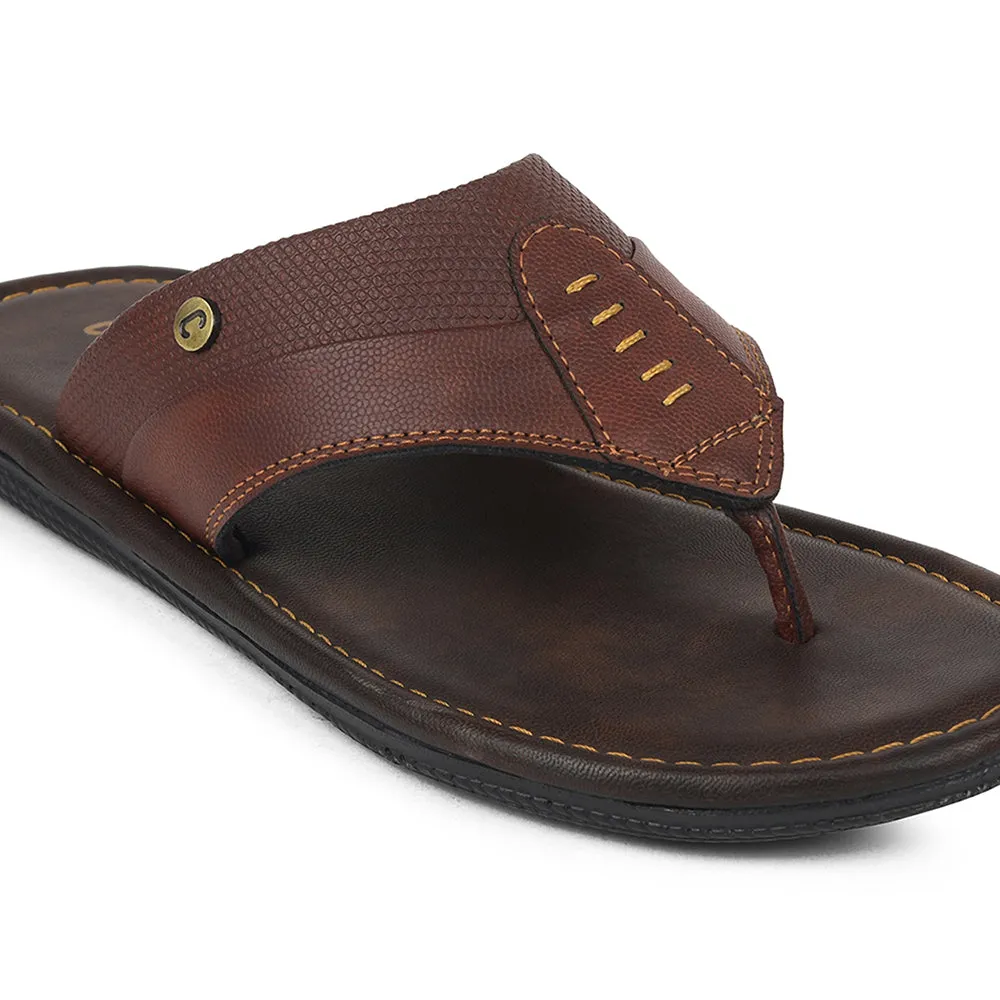 Coolers Tan Casual Slipper For Mens AOL-13 By Liberty Dust Guard