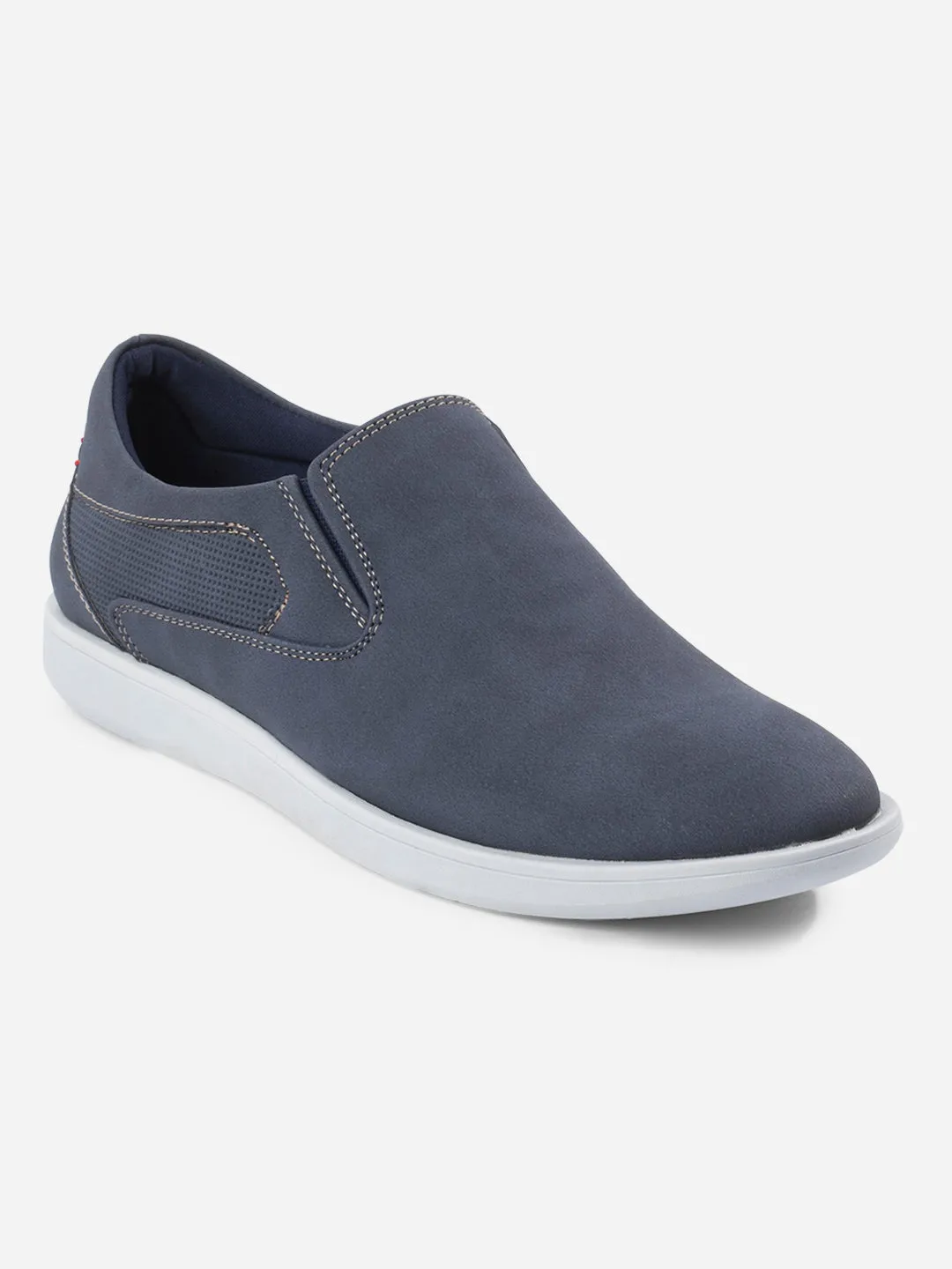 Men's Blue Suede Finish Casual Slip On (IX2145) Padded Comfort Standing Workers