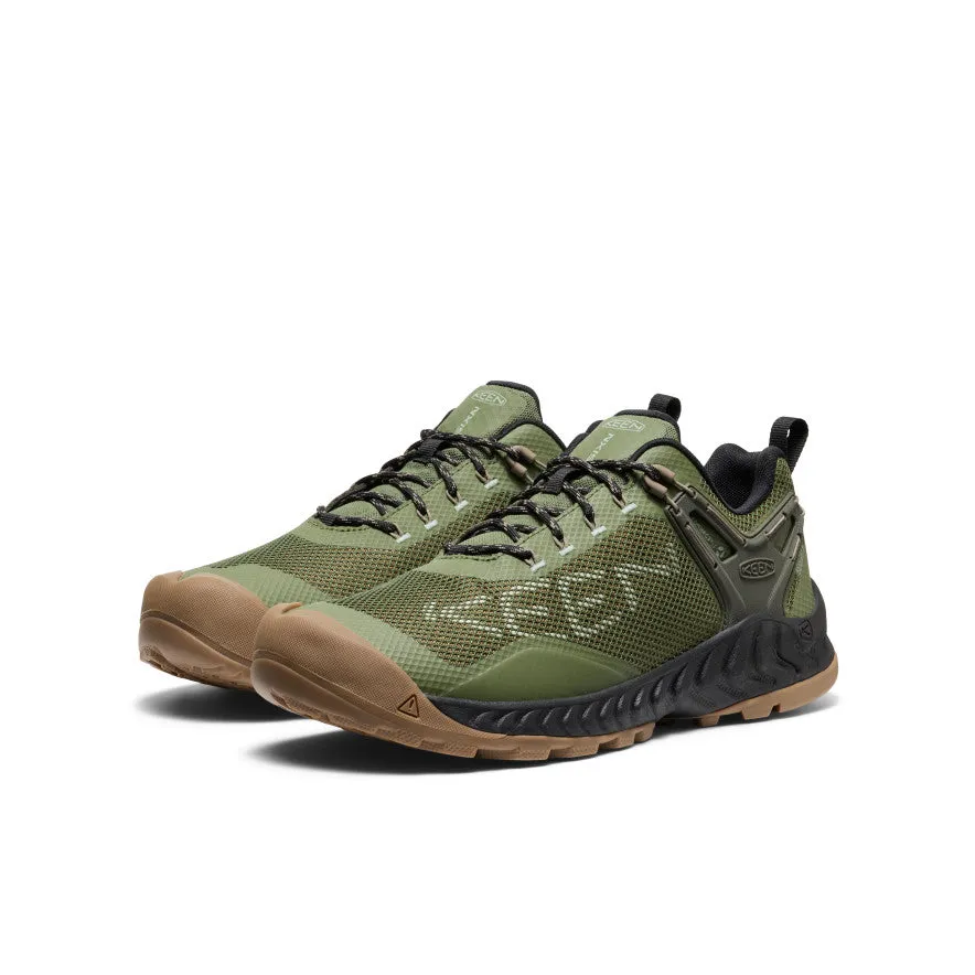 Practical Solution Reinforced heel Men's NXIS EVO Waterproof Shoe  |  Bronze Green/Brindle