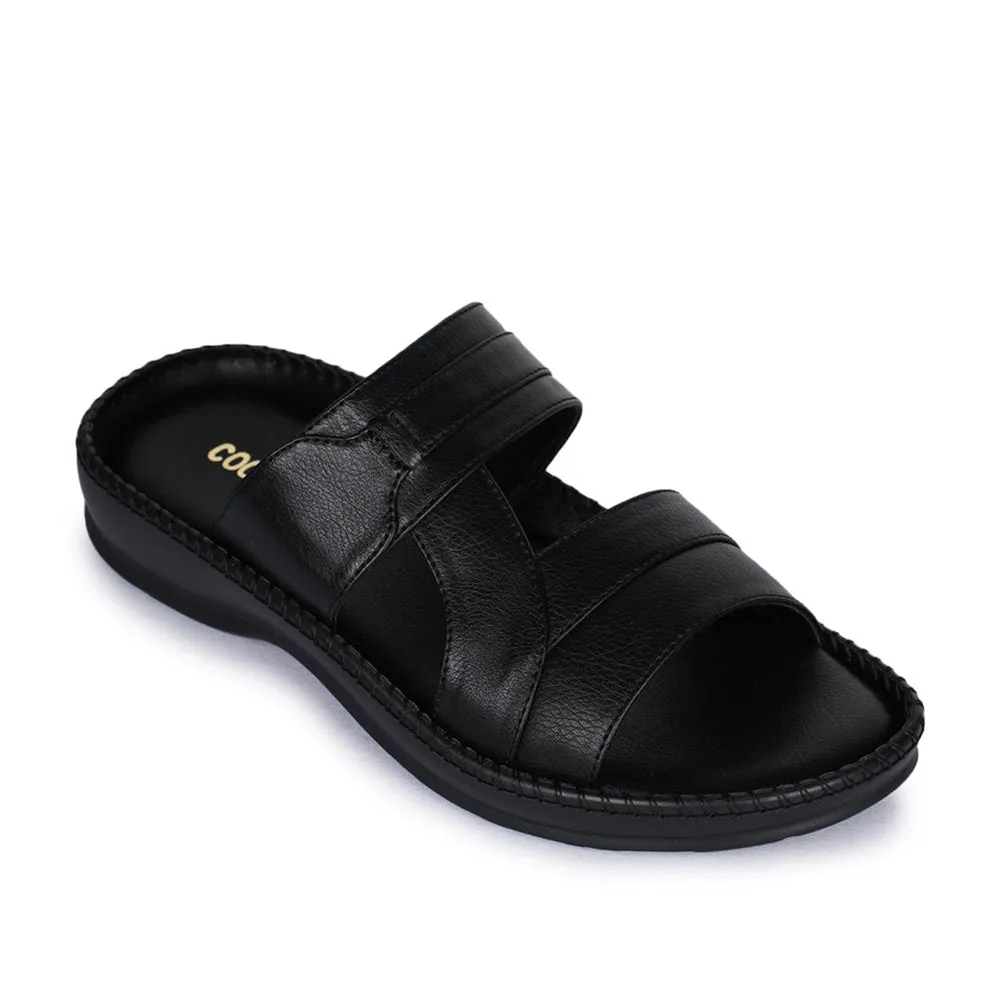 Slip On Coolers Casual (Black) Slippers For Men K2-01 By Liberty