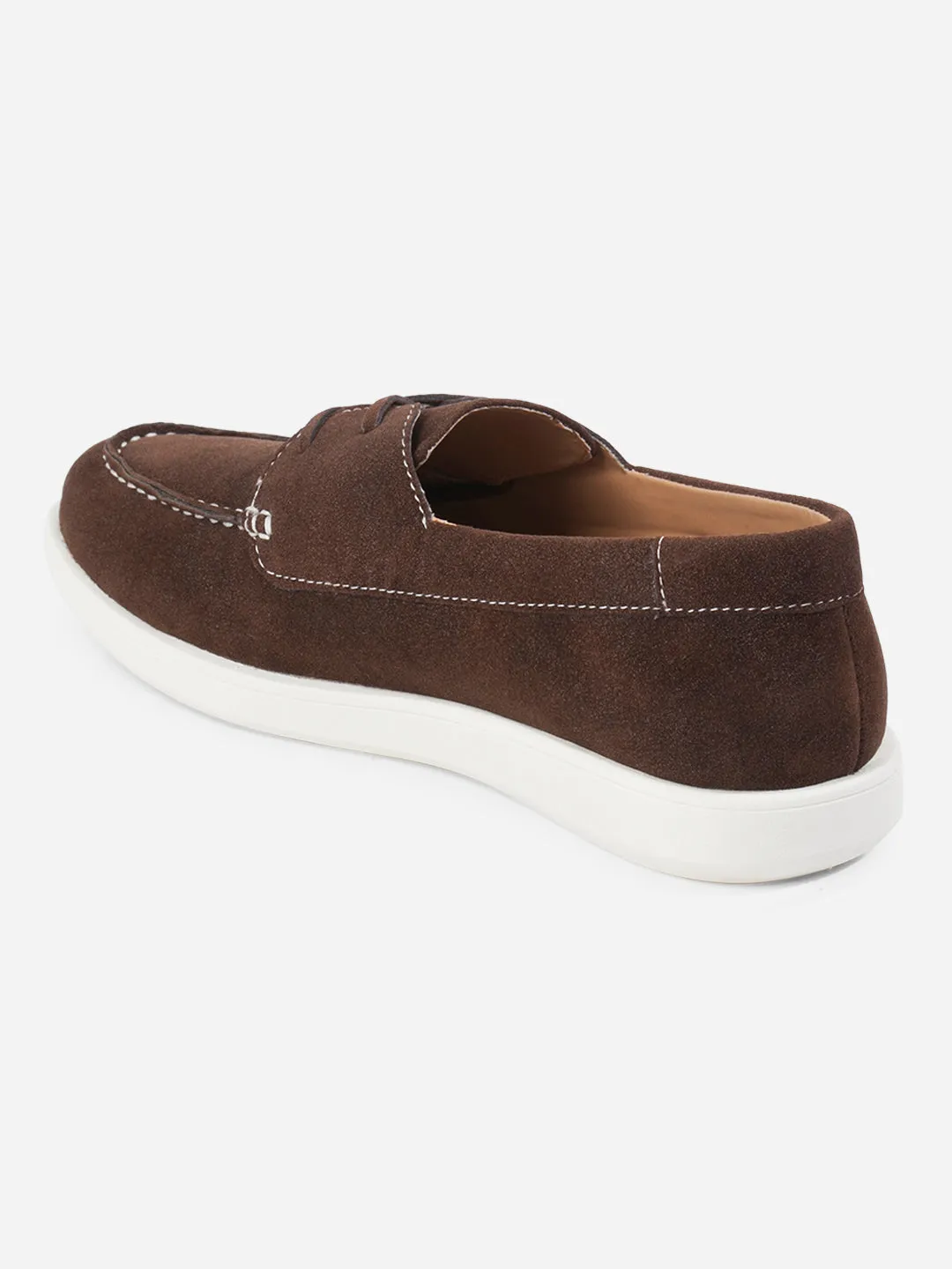 Road grip Slip Resistant Men's Brown Suede Finish Casual Lace Up (IX2151)