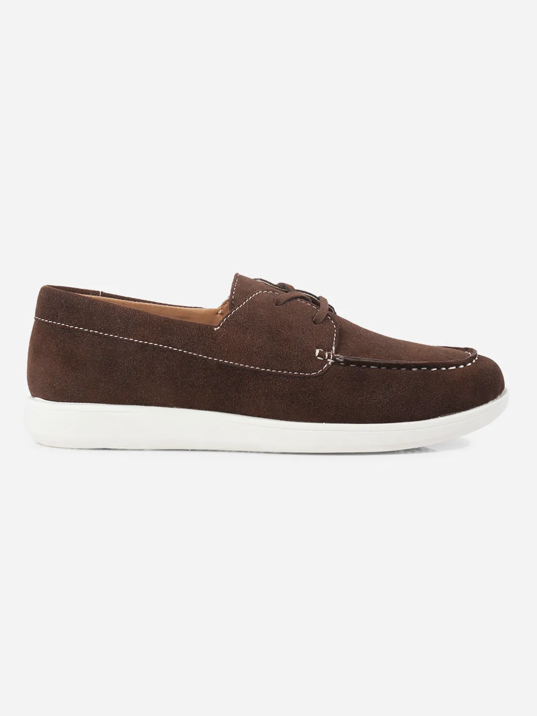 Men's Brown Suede Finish Casual Lace Up (IX2151) Planet Mood Hero Edge