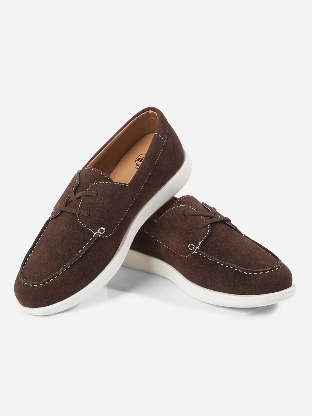 Quick Fit Flexible Fit Frequent Travelers Men's Brown Suede Finish Casual Lace Up (IX2151)