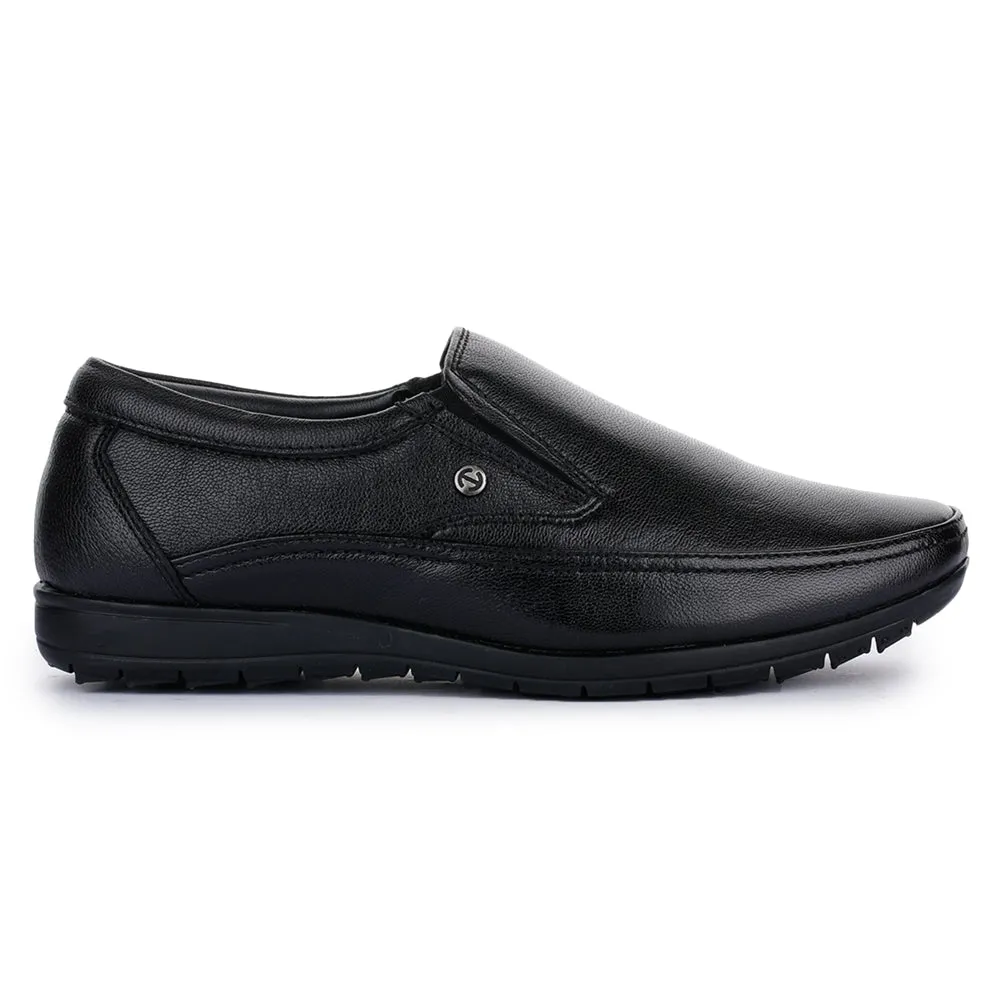 First Step Healers Black Formal Non Lacing Shoes For Men HA1-11 By Liberty