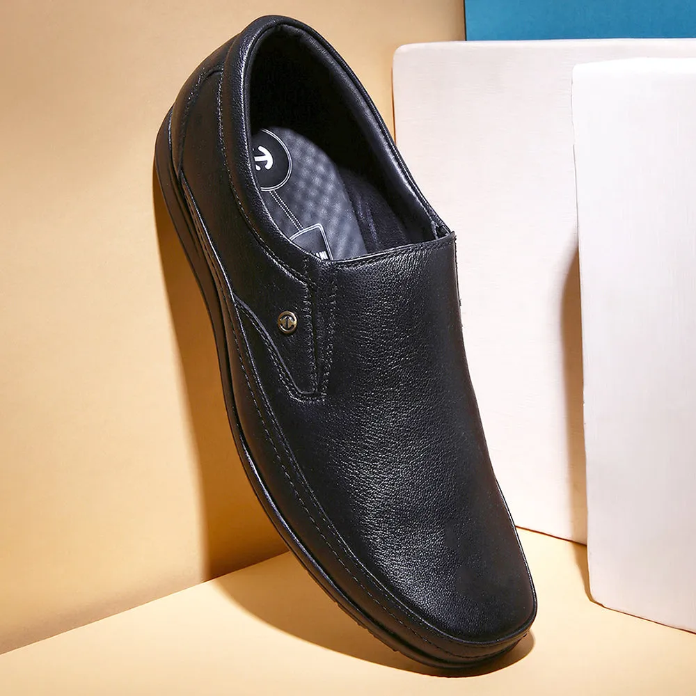 Quiet Class Healers Black Formal Non Lacing Shoes For Men HA1-11 By Liberty