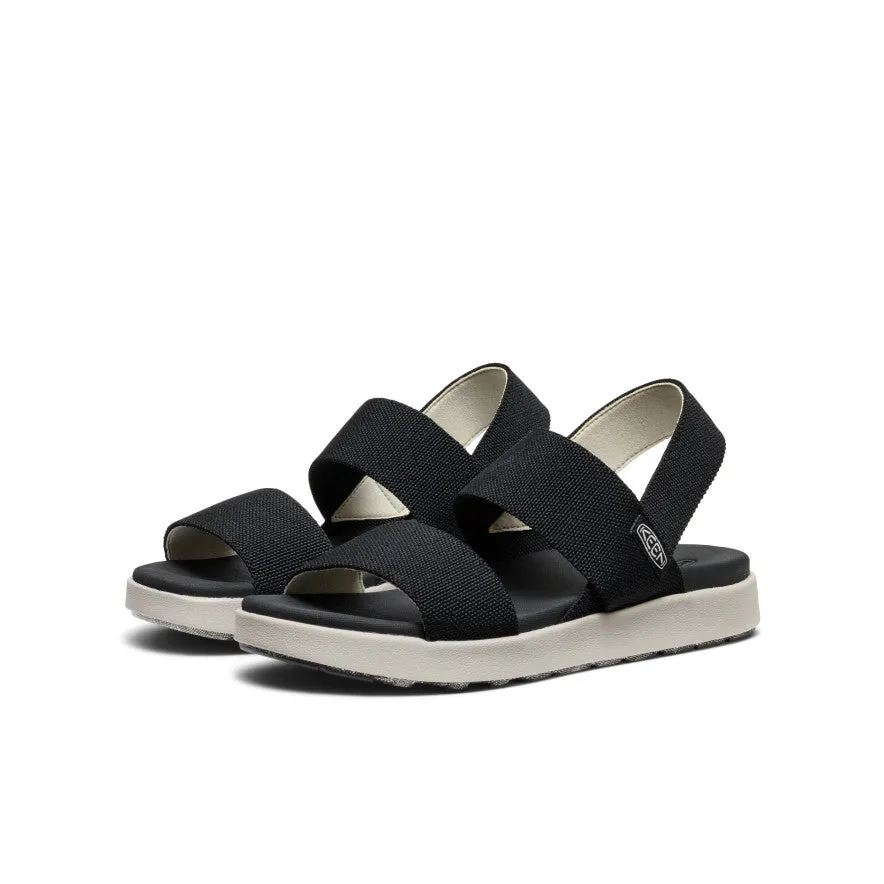 Quick Comfort Sandals Light Slip-On Women's Elle Backstrap Sandal Wide  |  Black