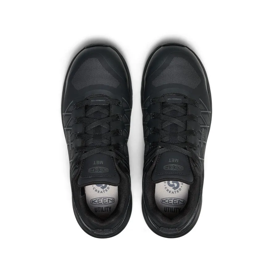 Narrow Fit Leather Upper Men's Vista Energy XT Work Sneaker INT MET (Carbon Toe)  |  Black/Magnet