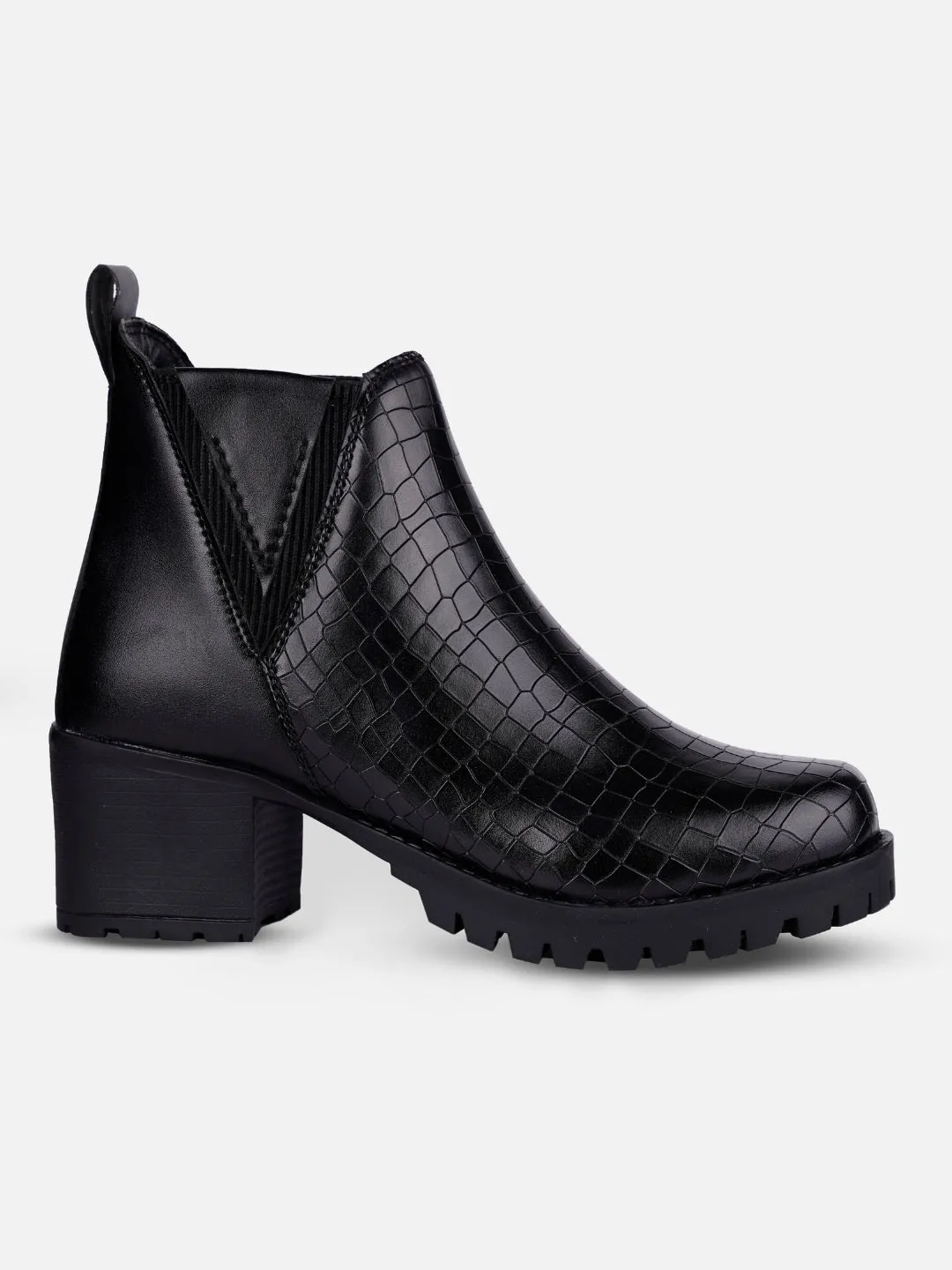 Women's Black Casual Boots (IU5004) Adventurous Spirit multi-use