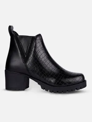 Women's Black Casual Boots (IU5004) Adventurous Spirit multi-use