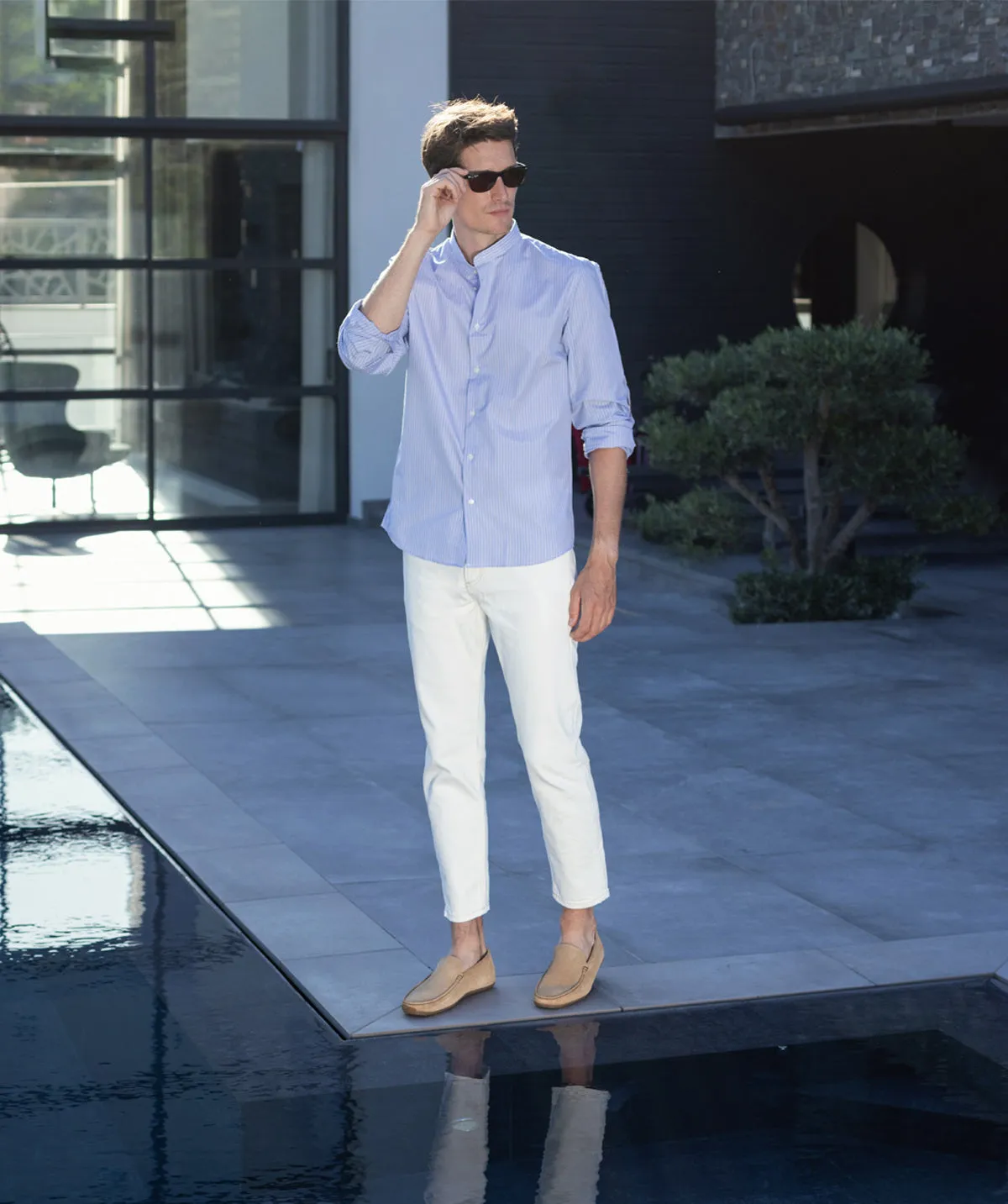 Mocassin DANDY Veau Velours Sable Total Support Wide fit