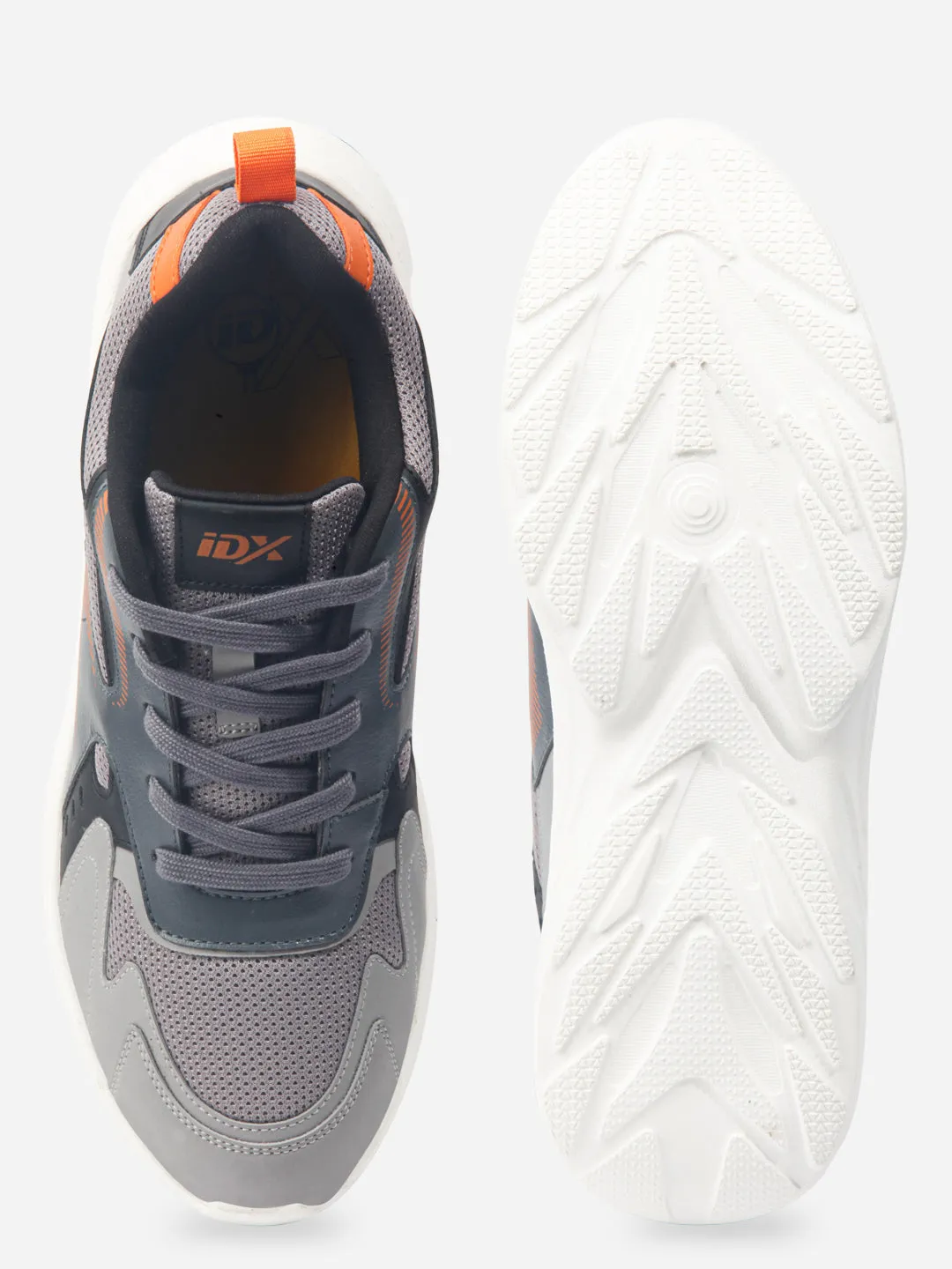 Basketball Ready Men's Grey Lace Up Sneakers (IX7128)