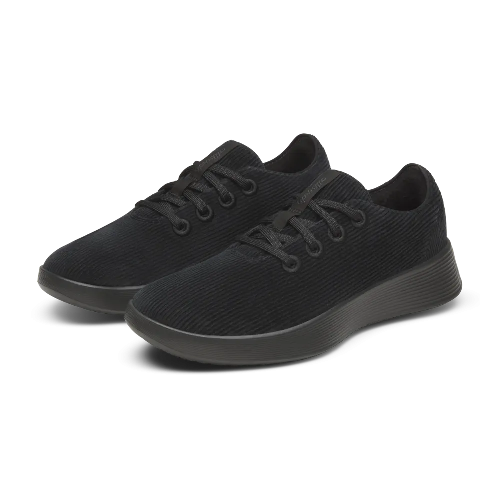Stable Move Women's Runner Go - Corduroy - Natural Black (Dark Grey Sole)