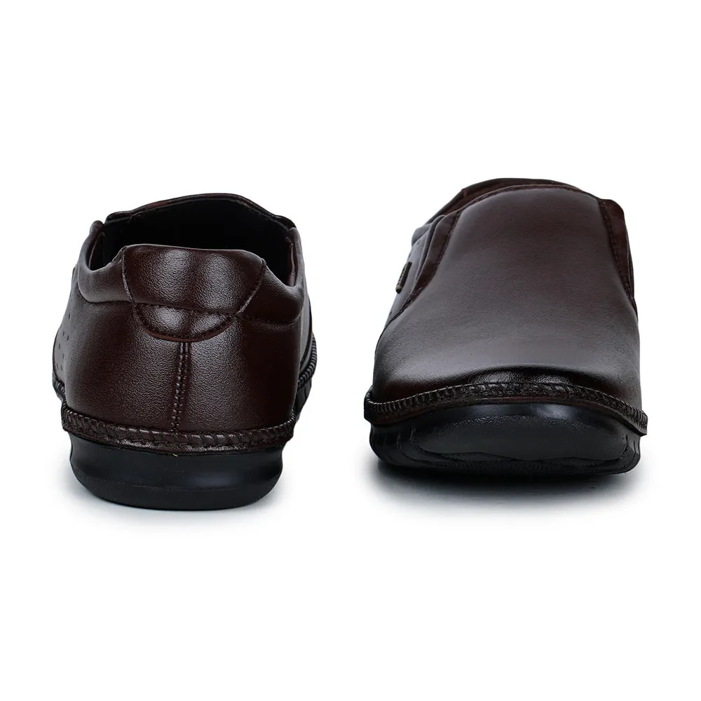 Chisel Tip Subtle Class Fortune (Brown) Classic Loafer Shoes For Men BM-2 By Liberty