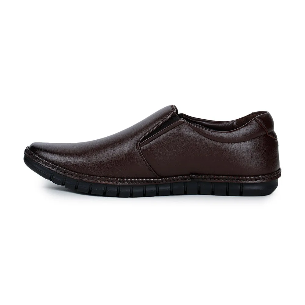 Formal Footwear Contoured Fit Fortune (Brown) Classic Loafer Shoes For Men BM-2 By Liberty