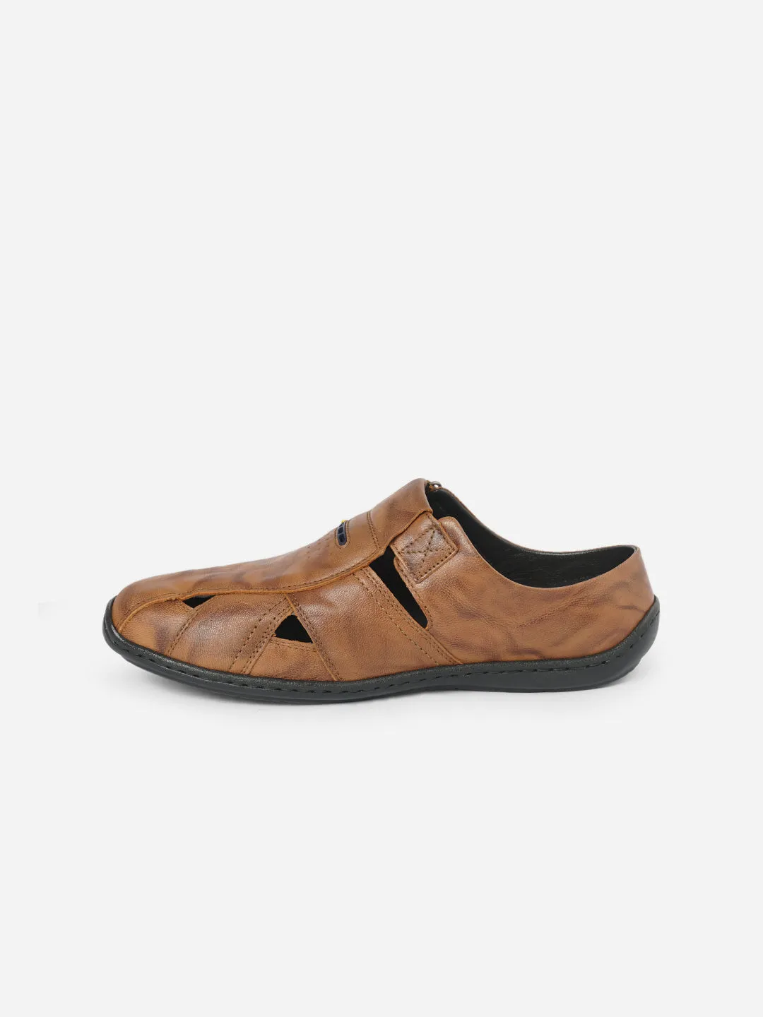 Feather Light Travel Enthusiasts evening run Men's Tan Mule Casual Sandal (ID4069)