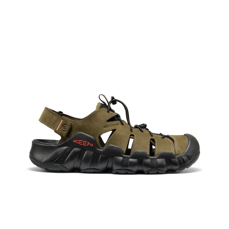 Hyperelastic Response Men's Hyperport Fisherman Leather Sandal  |  Dark Olive/Black