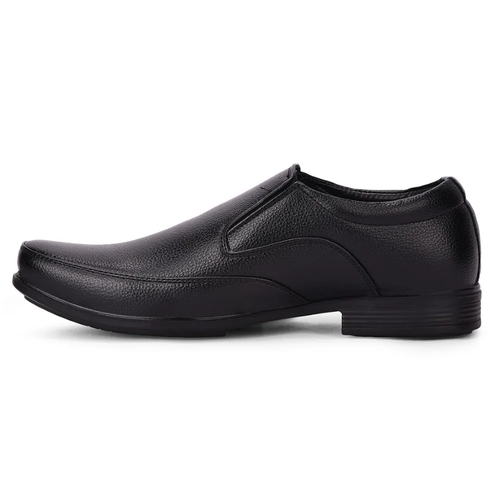 Fortune Black Formal Slip on Shoes For Men UVL-34 By Liberty Opulent Mode Elegant Finish