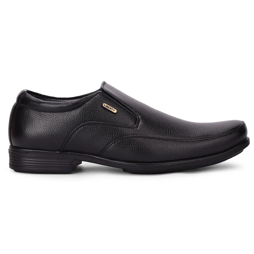 Sport Mode Fortune Black Formal Slip on Shoes For Men UVL-34 By Liberty