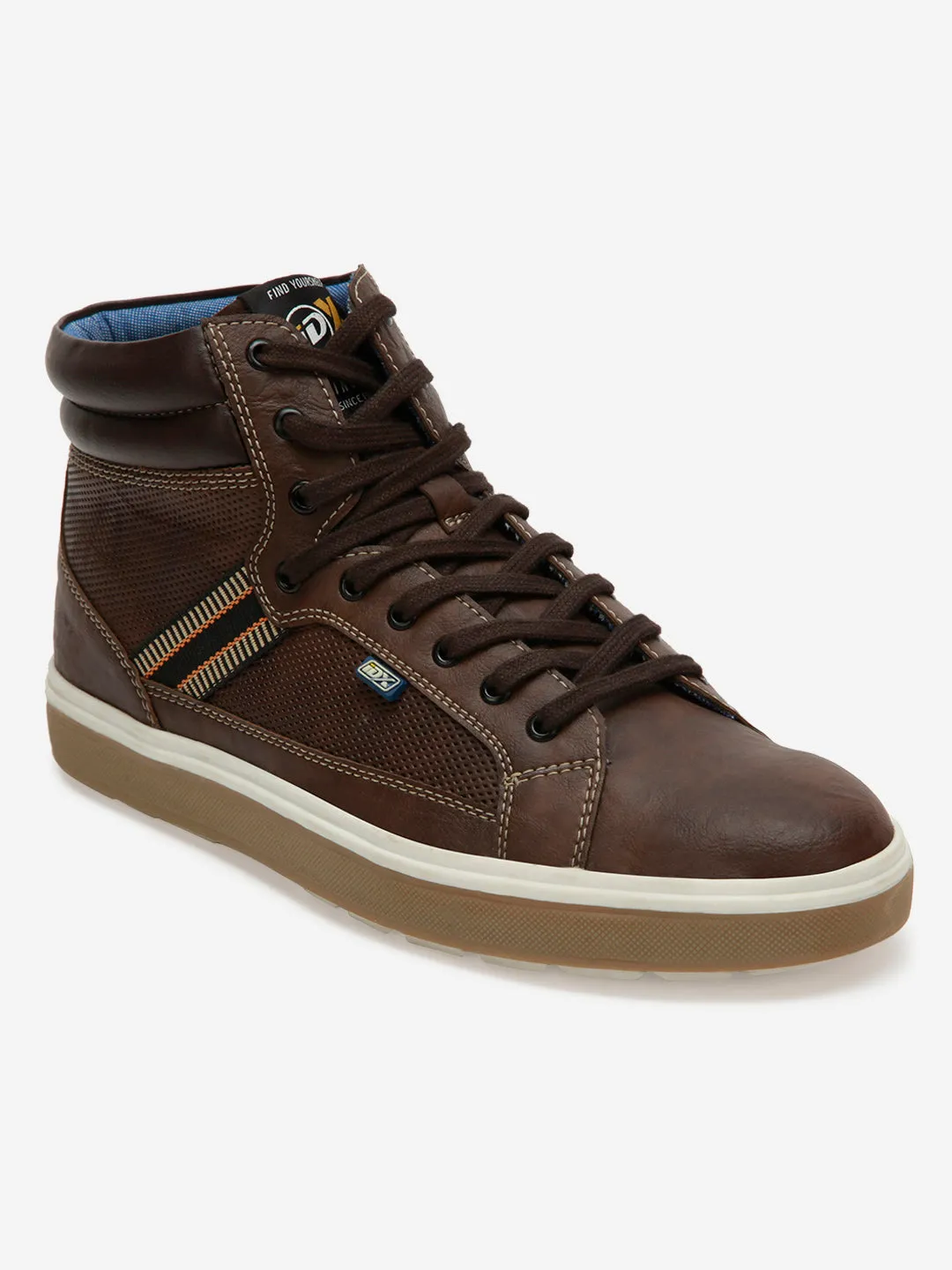 Swim Edge Men's Brown Low Top Lace Up Casual (IX1019)