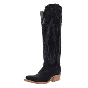 Sturdy Build R. Watson Black Roughout Ladies' Boot