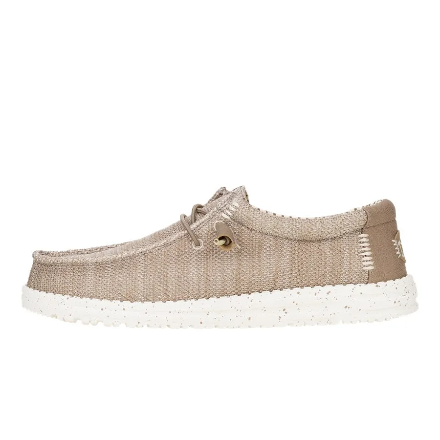 Clean White Wally Stretch Sox Wide - Tan