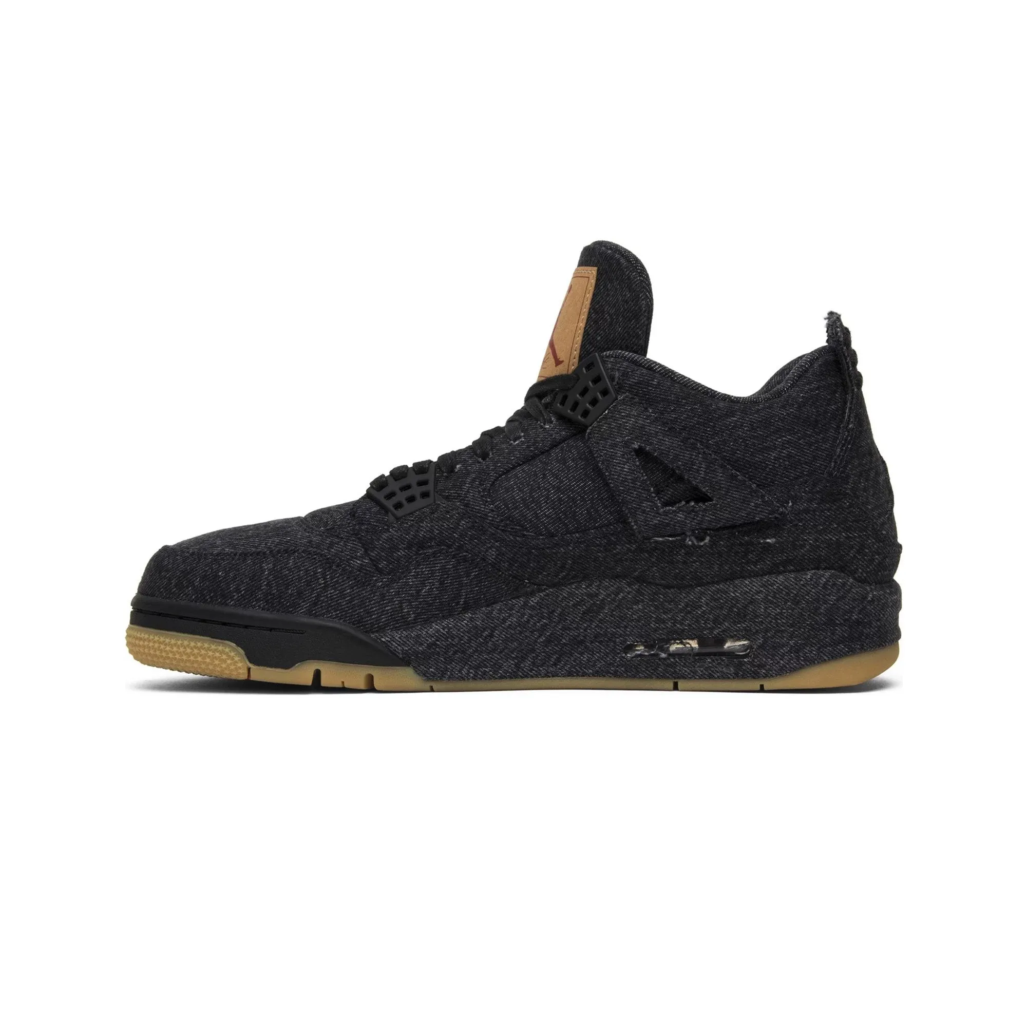 Air Jordan 4 x Levi's 'Black Denim' (2018) Petite Fit Field Power