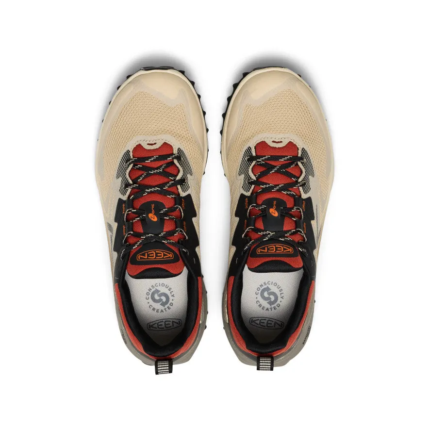 Soft Upper Straps Active Lifestyle Men's Zionic NXT Waterproof Hiking Shoe  |  Safari/Red Ochre