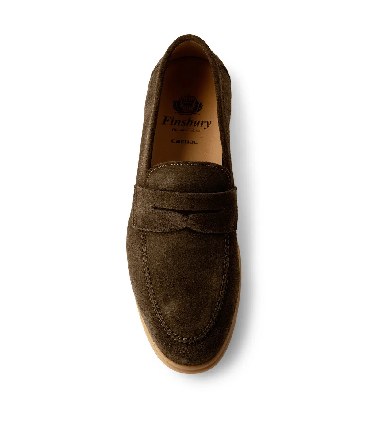 Mocassin PORTOBELLO Daim Olive Sombre Lightweight TPU Frame