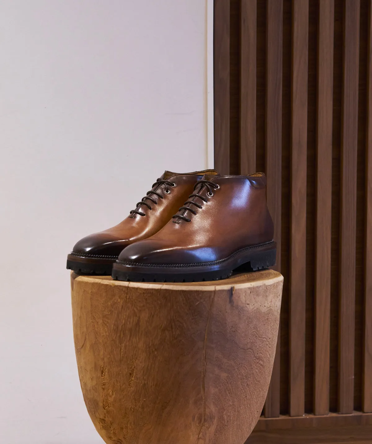 Recycled materials Slim flexibility Bottines EMILIO Marron Patin