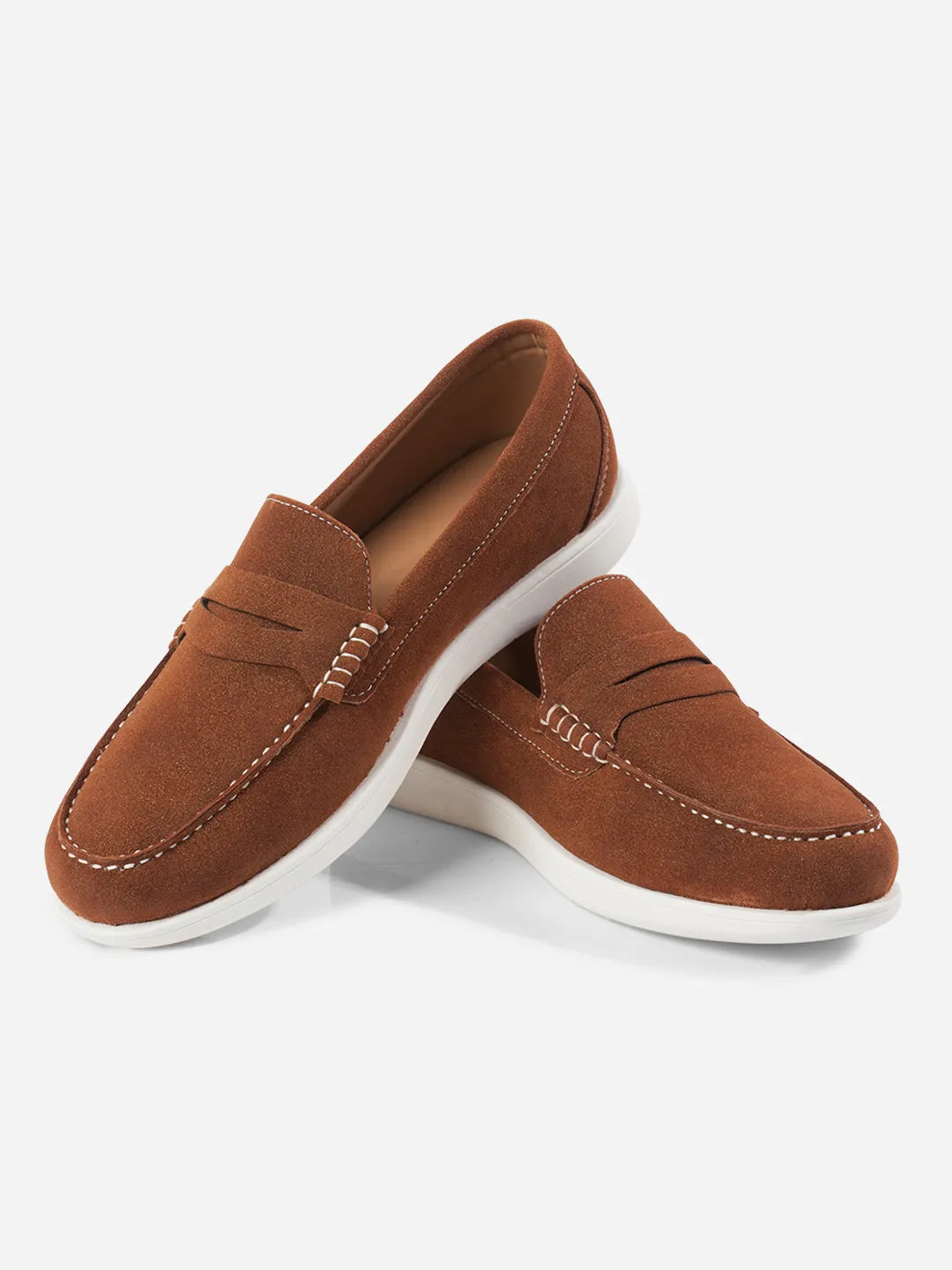 Mind Ease Men's Tan Suede Finish Casual Slip On (IX2149)