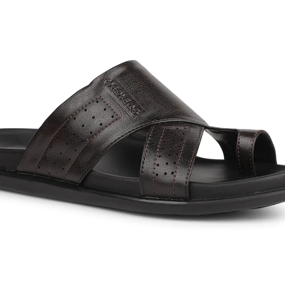 Healers Brown Casual Slipper For Men LEEKS-10 By Liberty Easy to Wear Open Toe