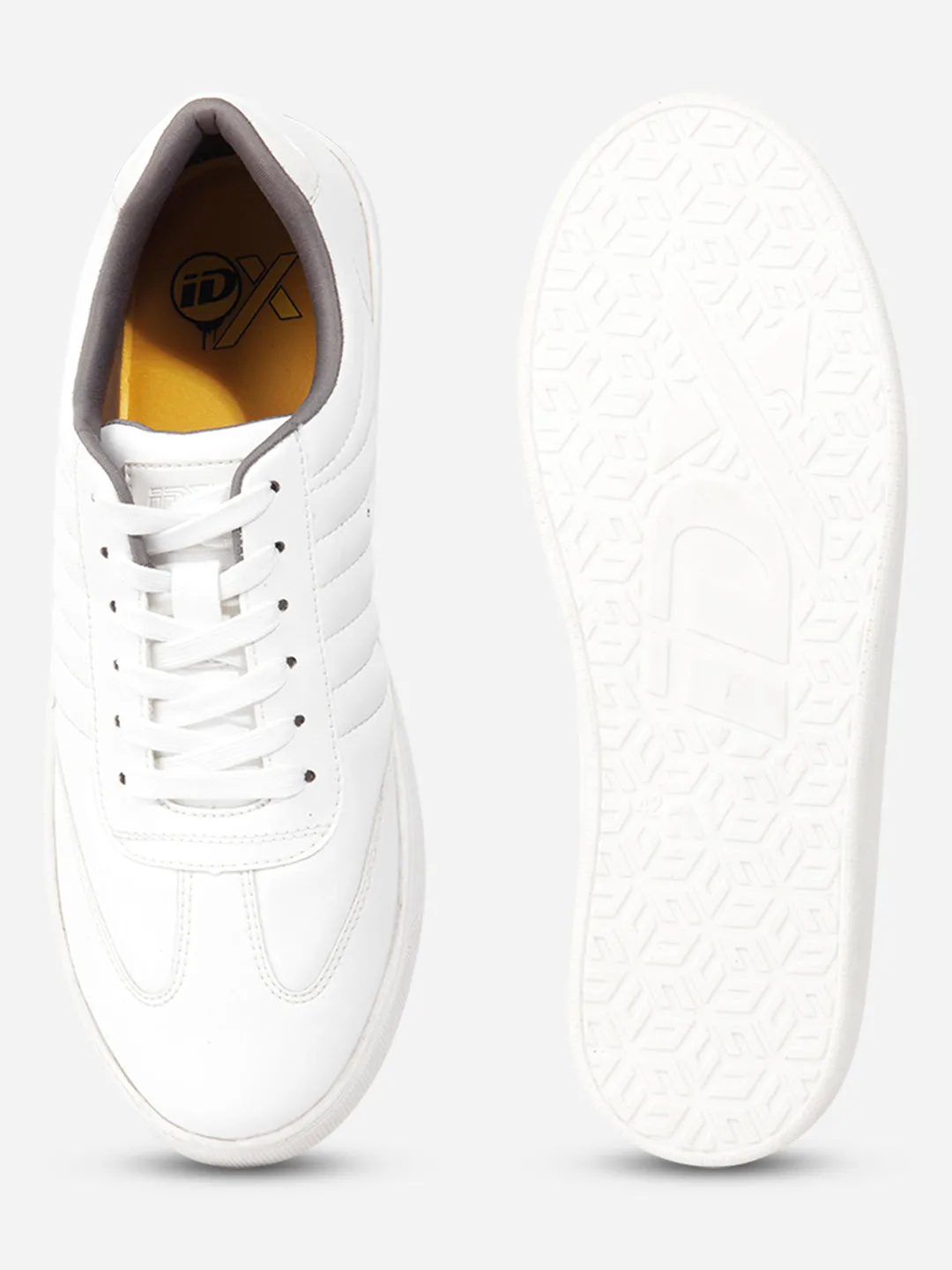 Men's White Lace Up  Sneakers IX6020 Indoor style