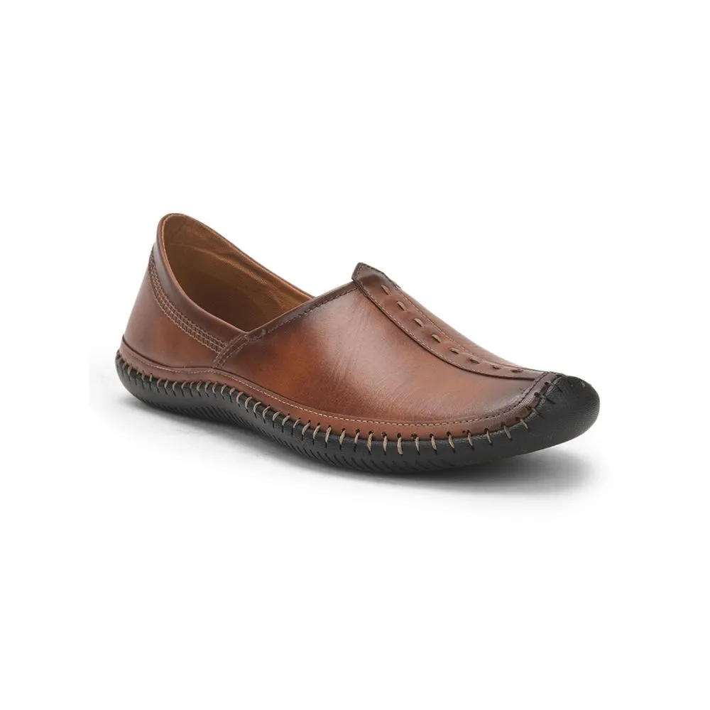 Fortune Tan Casual Mojari For Men BRL-25 By Liberty Dance Shade Wide Comfort
