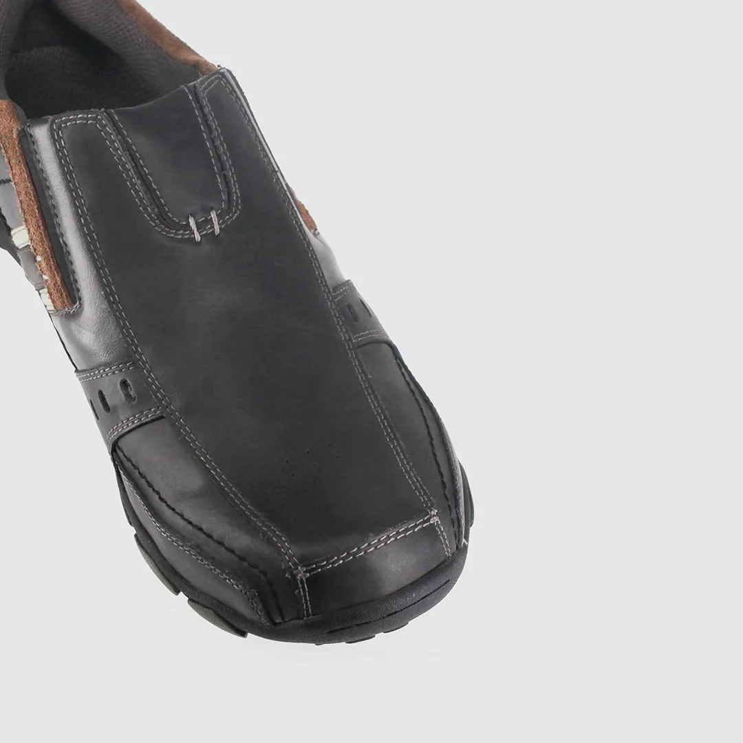Becker Casual Shoes Black Pull Step Lace   Up Design