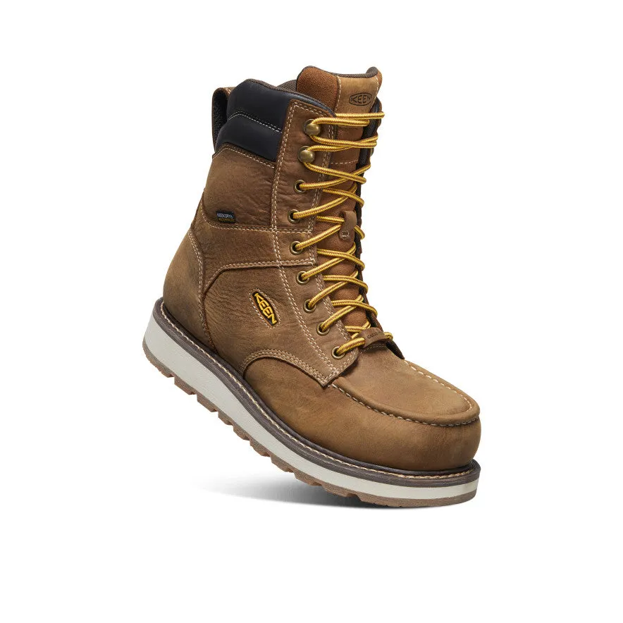 Comfortable fit Men's Cincinnati 8" Waterproof Boot (Carbon Toe)  |  Belgian/Sandshell