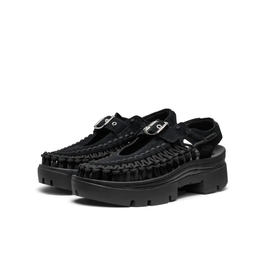 Comfort Pad All Gender UNEEK PLT Mary Jane Sneaker  |  Black/Black