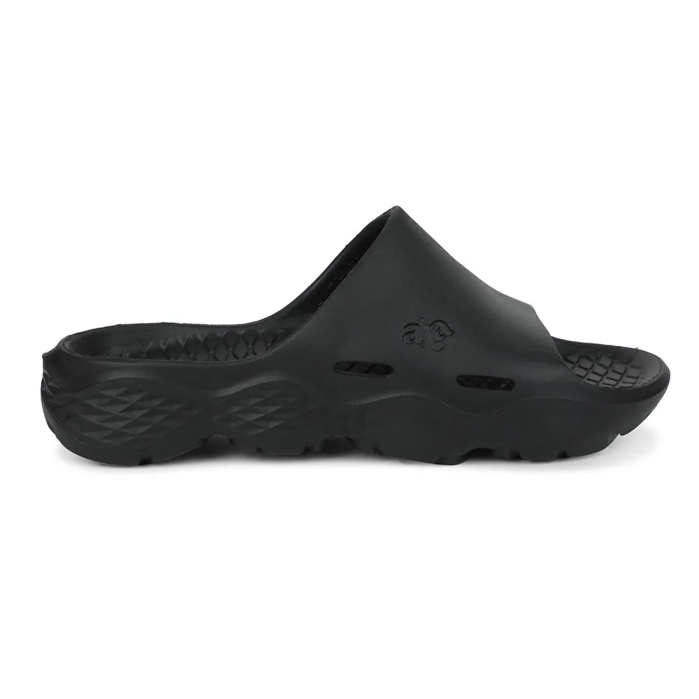 Padded Comfort Wellness Seekers A-HA Black Casual Slipper For Men SOFTWALK By Liberty