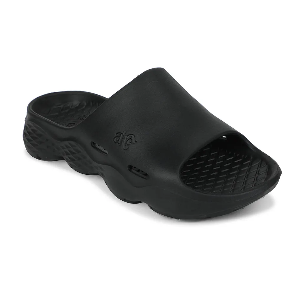 A-HA Black Casual Slipper For Men SOFTWALK By Liberty Travel Must Soft