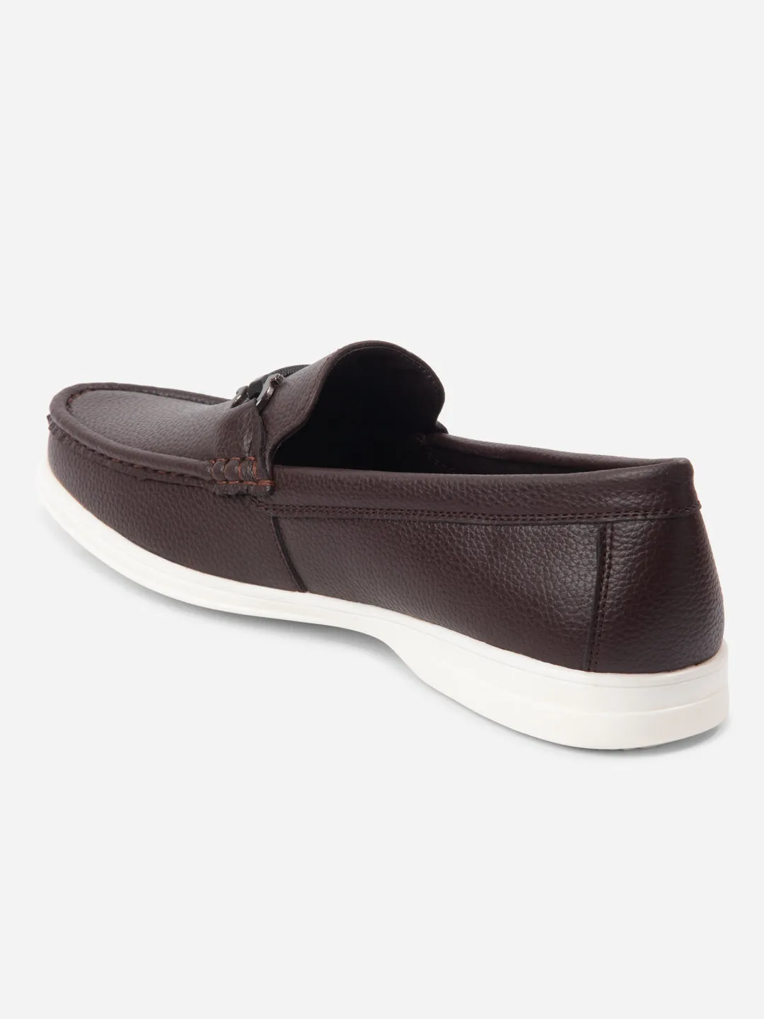 Men's Brown Moc Toe Casual Loafer (IX4107) Forest Mood Stone Grip